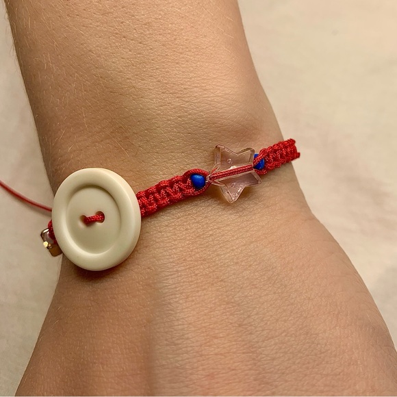 Unique Handmade Button beaded Bracelet, baby to adult - Picture 6 of 8